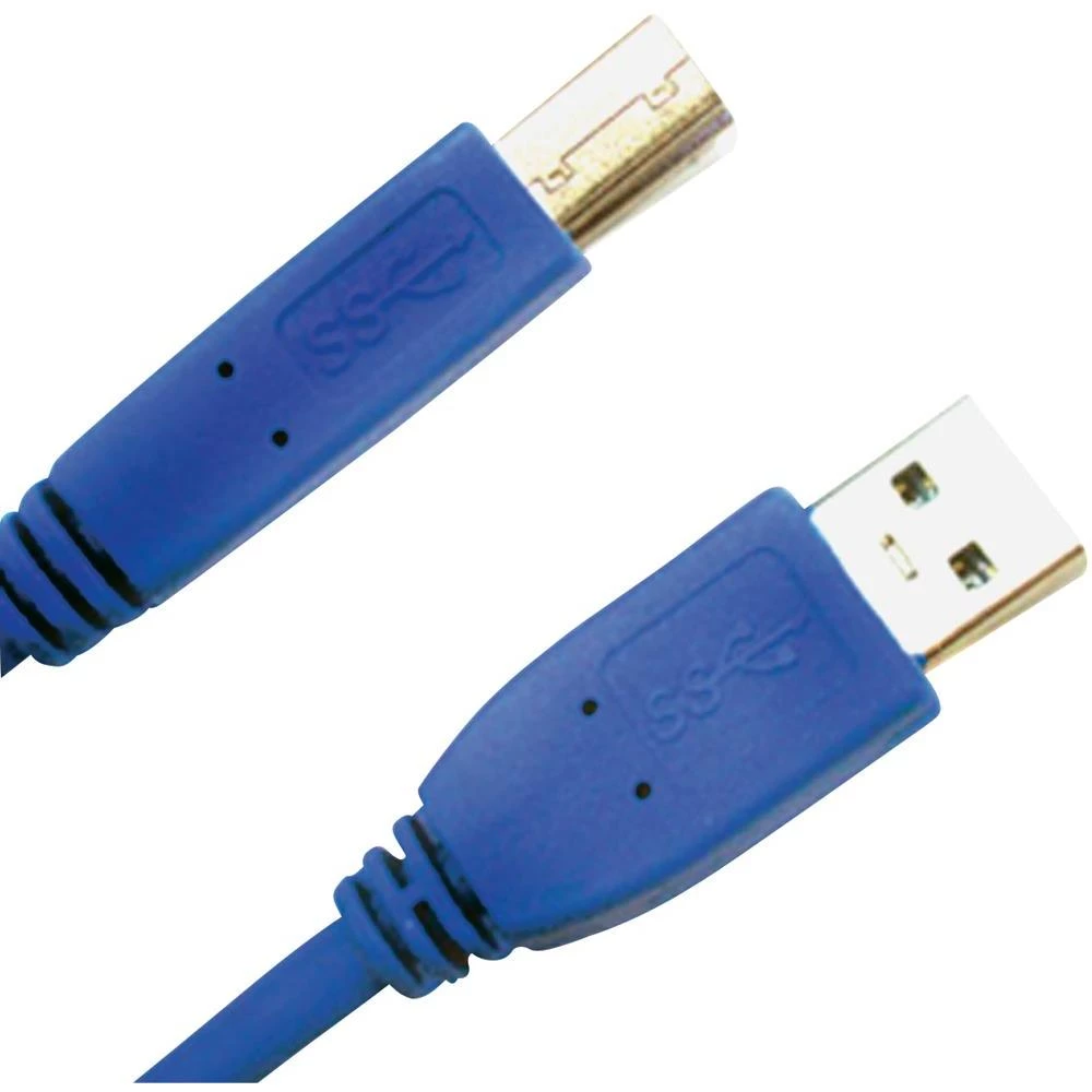 USB 3.0 priključni kabel [1x USB 3.0 utikač A - 1x USB 3.0 utikač B] 1 m plavi slika