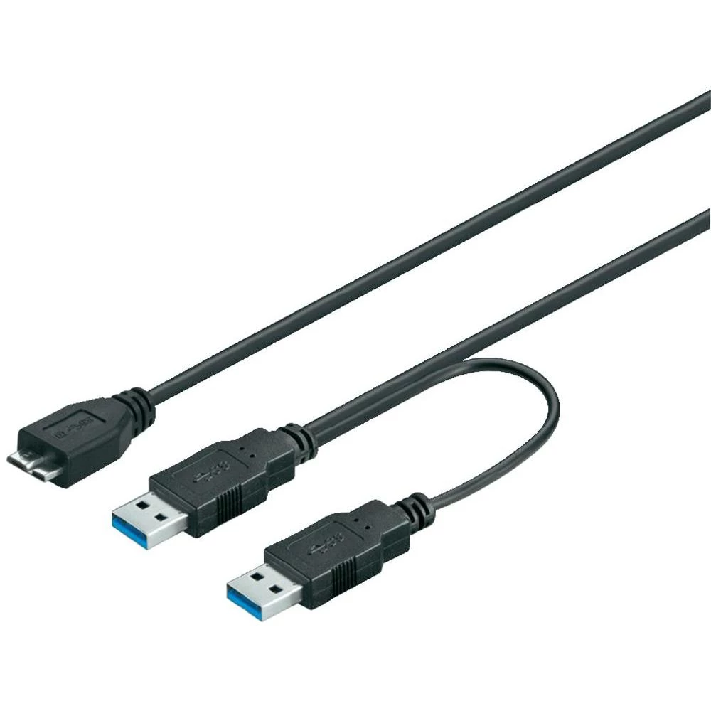 USB 3.0 priključni kabel [2x USB 3.0 utikač A - 1x USB 3.0 utikač Micro B] 1.80 slika