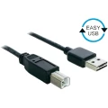 USB 2.0 priključni kabel [1x USB 2.0 utikač A - 1x USB 2.0 utikač B] 3 m crni po slika