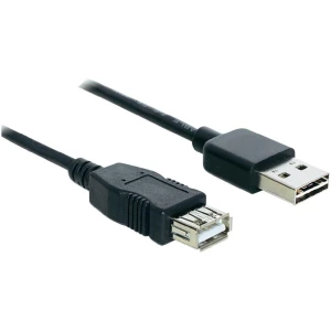 USB 2.0 priključni kabel [1x USB 2.0 utikač A - 1x USB 2.0 utikač A] 3 m crni po slika