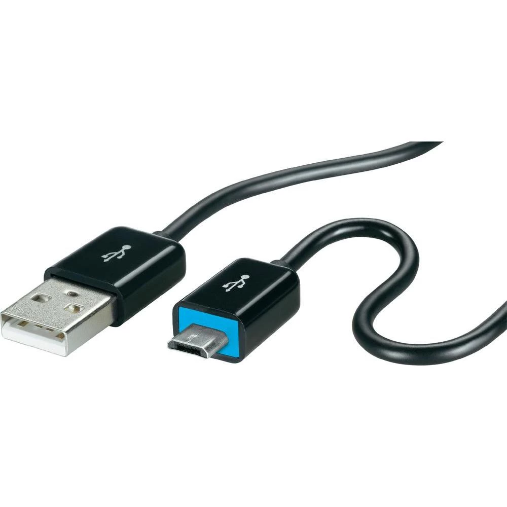 Mikro USB 2.0 kabel Conrad s LED svjetlom i SuperSoft ovojem slika