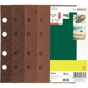 Set vibracijskog brusnog papira s čičkom, Bosch Promoline 2607019495 probušeni g slika