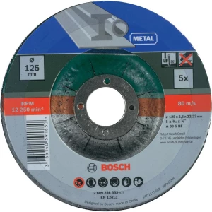 Set reznih ploča koljenastih 2609256333 za za metal Bosch promjera 125 mm 5 kom. slika