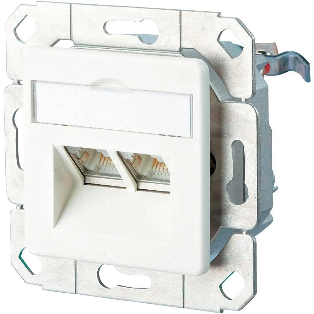 Ugradbena mrežna utičnica BTR Netcom s centralnom pločom, neopremljena 2-portna, slika