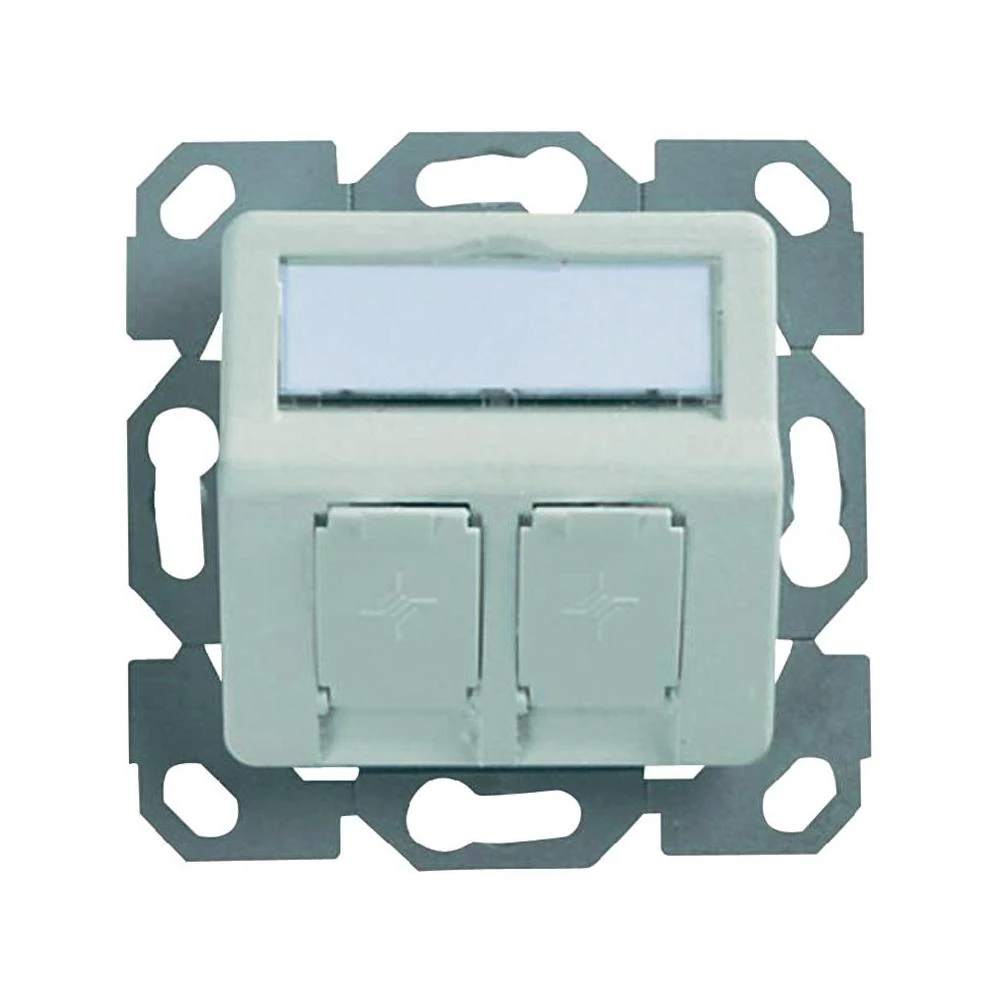 Ugradbena mrežna utičnica Telegärtner s centralnom pločom, neopremljena 2-portna slika