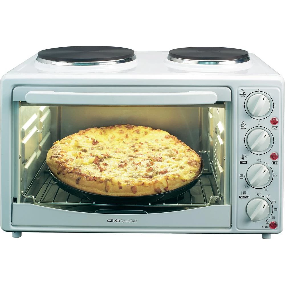 Mini pećnica funkcija vrućeg zraka, uklj. ploču štednjaka, s roštilj rešetkom Si slika