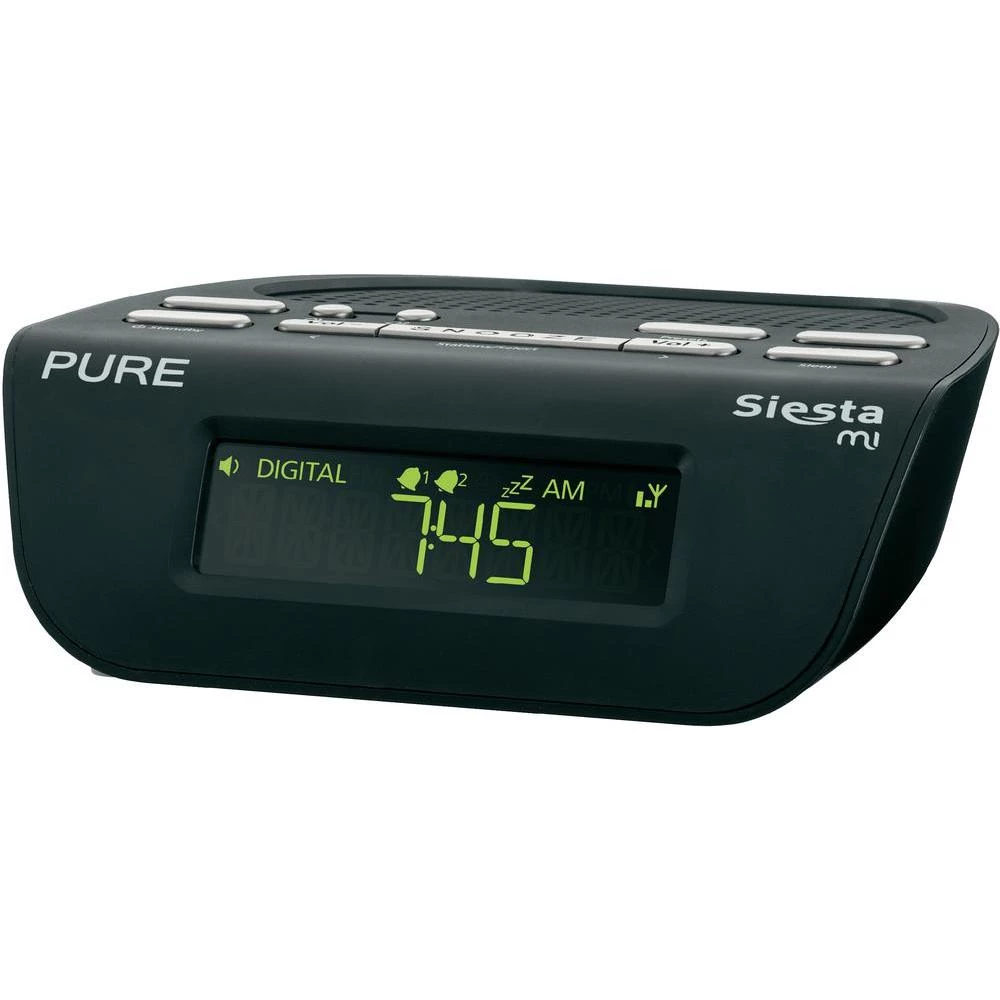 DAB+ radio Siesta Mi serija II Pure, radio budilica crna slika
