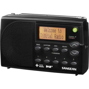 DAB+ radio DPR-65 Basic Black Sangean, putni radio, punjiva baterija crna slika