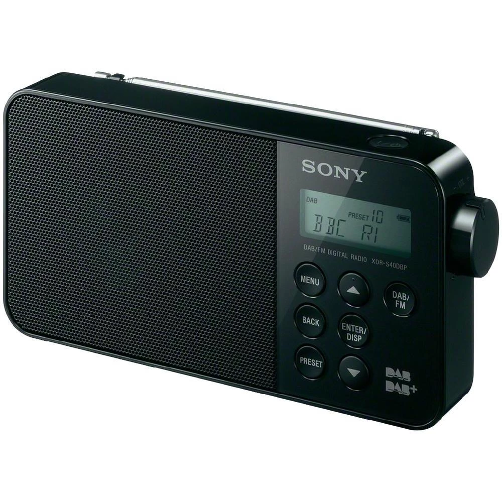 DAB+ radio XDR-S40 Sony, putni radio crna slika