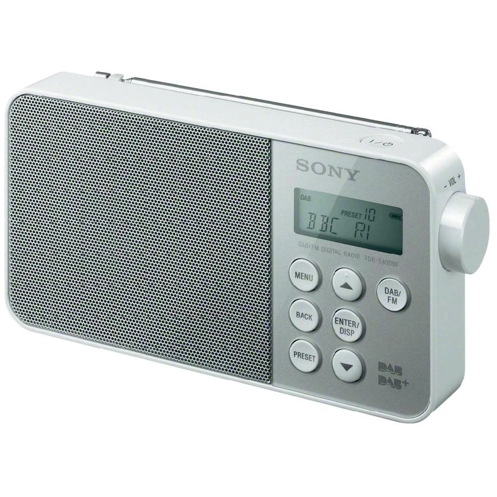 DAB+ radio XDR-S40 Sony, putni radio bijela slika