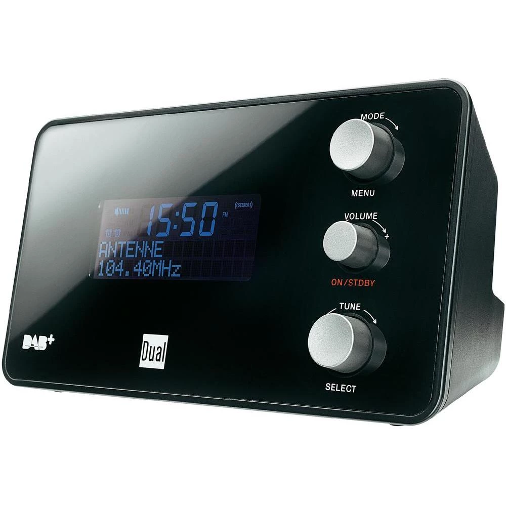 DAB+ radio DAB CR 25 Dual, radio budilica crna slika