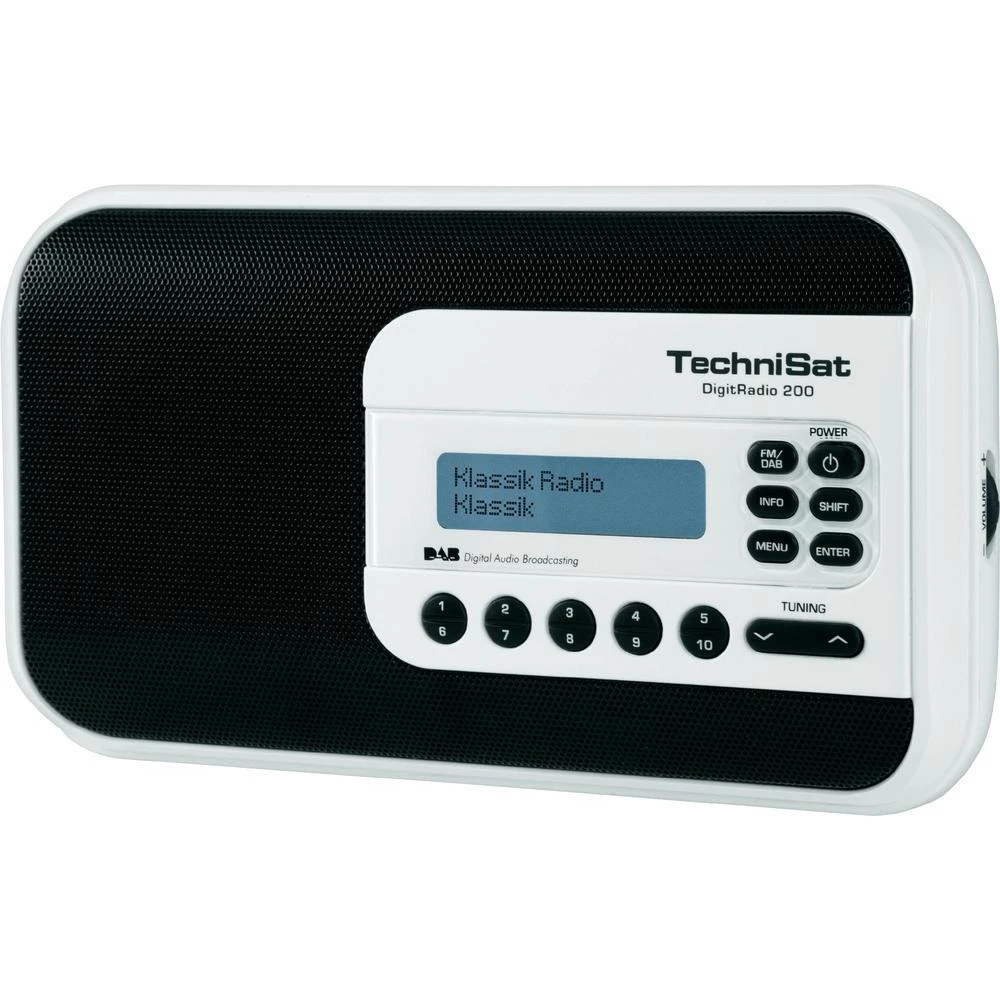 DAB+ radio DigitRadio 200 TechniSat, putni radio bijela slika
