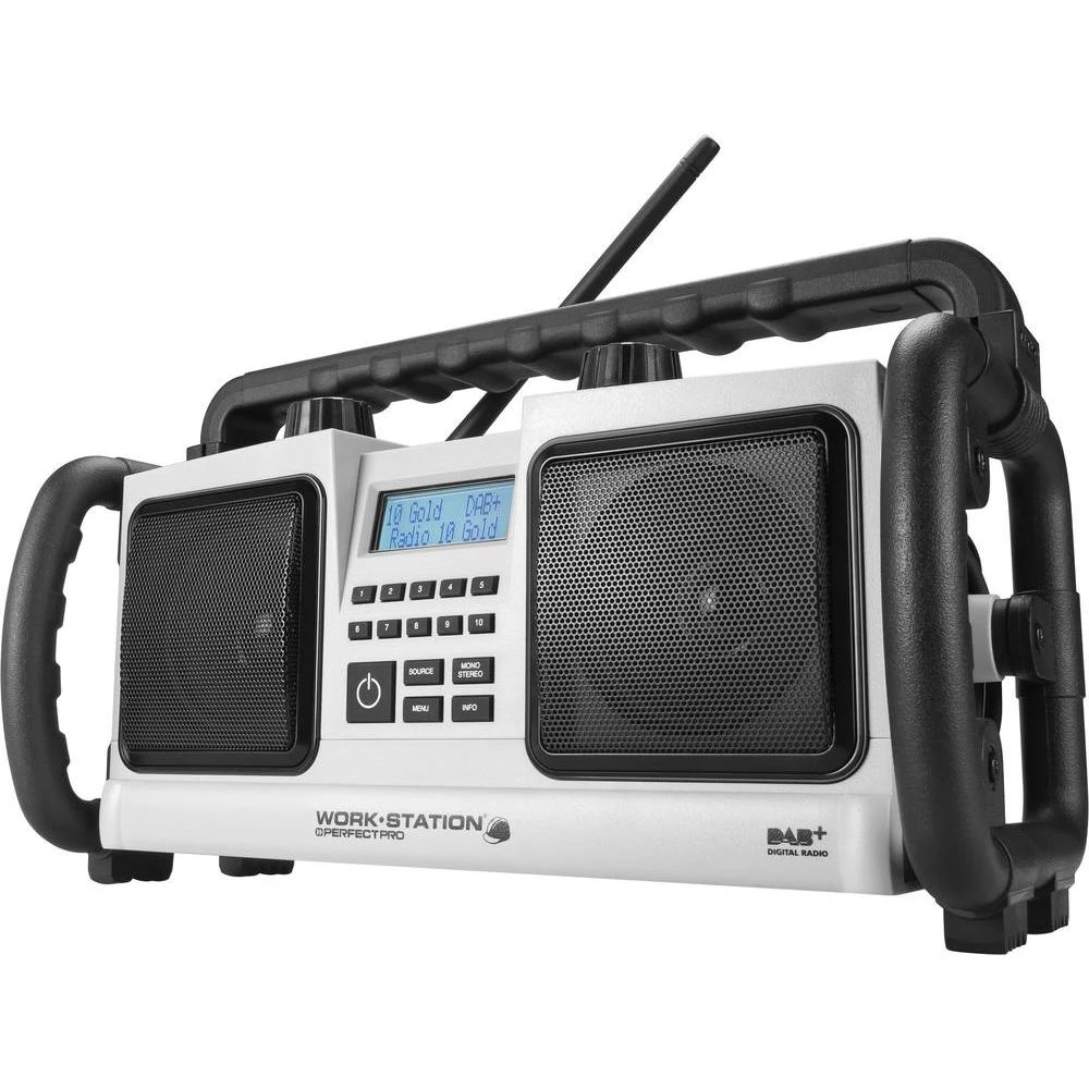 DAB+ radio Workstation PerfectPro radio za gradilište, zaštićen od prskanja, zaš slika