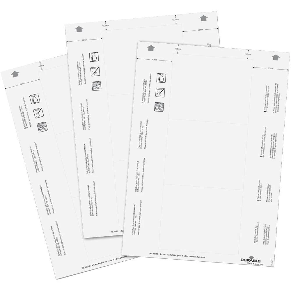 Pločica sa imenom za umetanje, 54 x 90 mm, 200 komada 1455 Durable slika