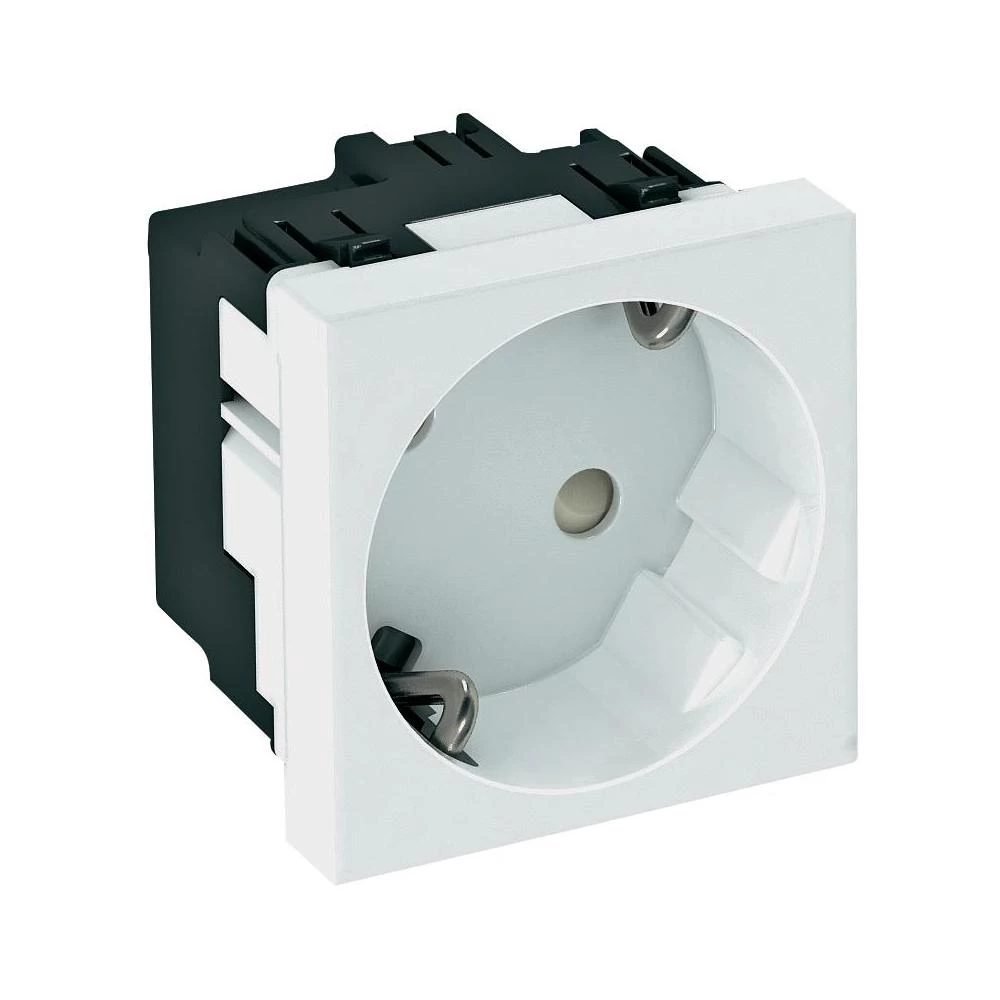 Utičnica jednostruka OBO Bettermann 6117041 33° nagnuta bijela slika