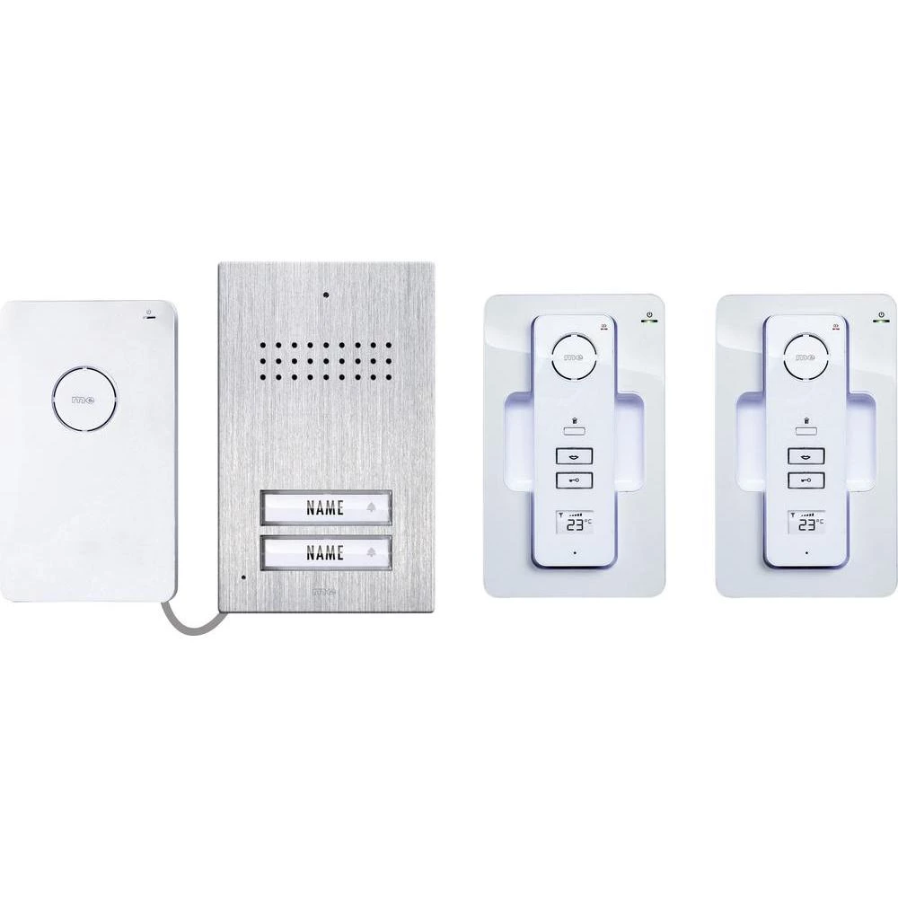 Bežični komplet za portafon m-e modern-electronics AC-120 za 2 obiteljske kuće p slika