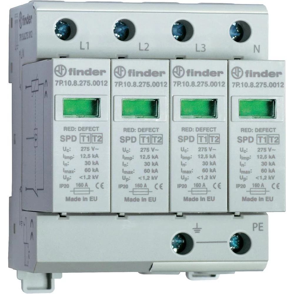 Prenaponski odvodnik tip 1 serija 7P IP20 Finder 7P.15.8.275.1012 slika