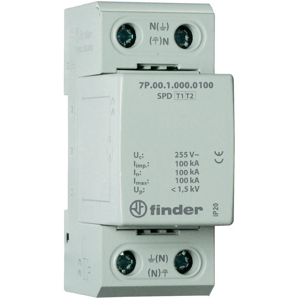 Prenaponski sigurnosni odvodnik tip 1/2 serija 7P IP20 Finder 7P.09.1.255.0100 slika