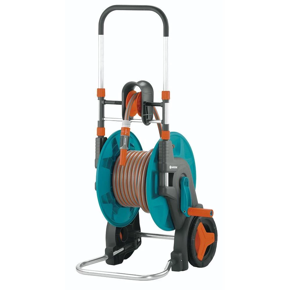 Kolica za vrtno crijevo GARDENA 08004-20 1/2 inča 20 m siva, narančasta, zelena slika