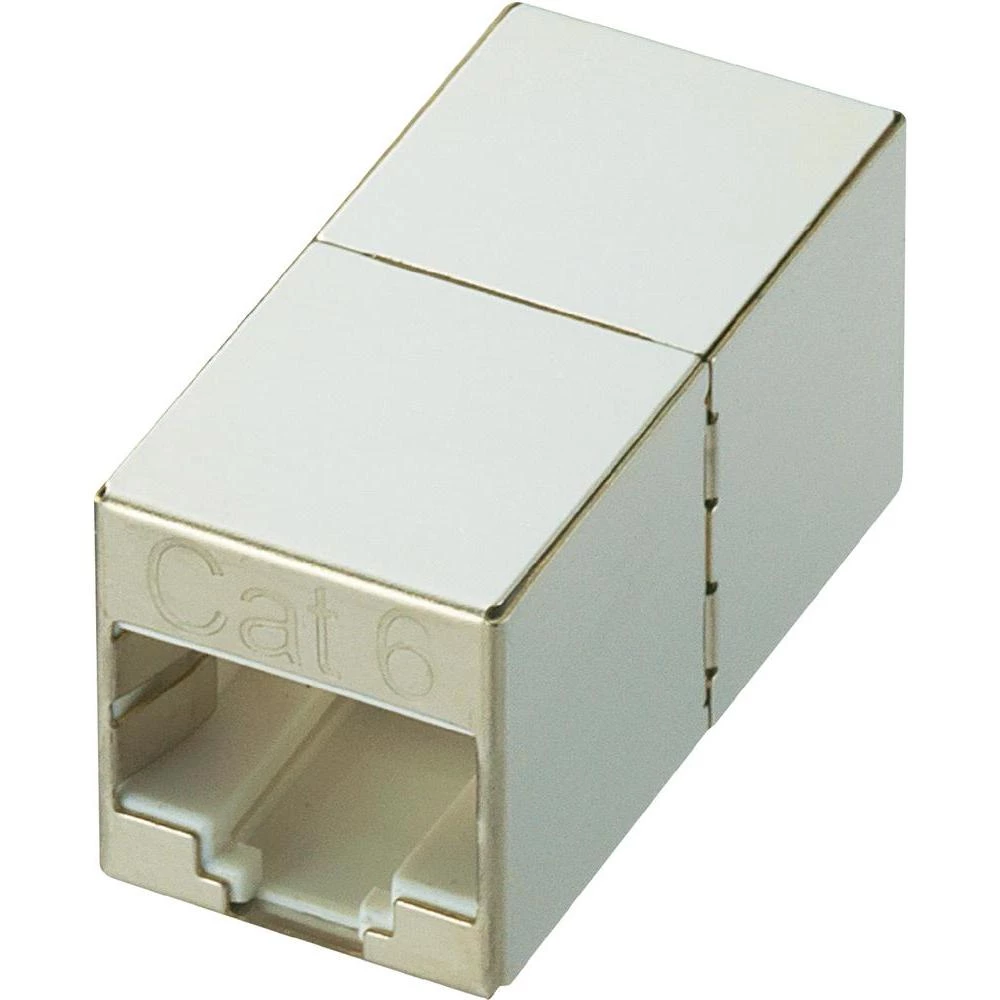 RJ45 strujni adapter CAT 6 [1x RJ45 utikač - 1x RJ45 utikač] 0 m metalni slika