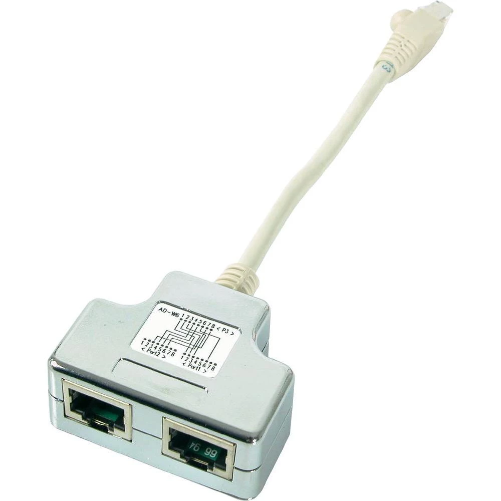RJ45 strujni Y-adapter CAT 5e [2x RJ45 utikač - 1x RJ45 utikač] 0.15 m EFB Elekt slika