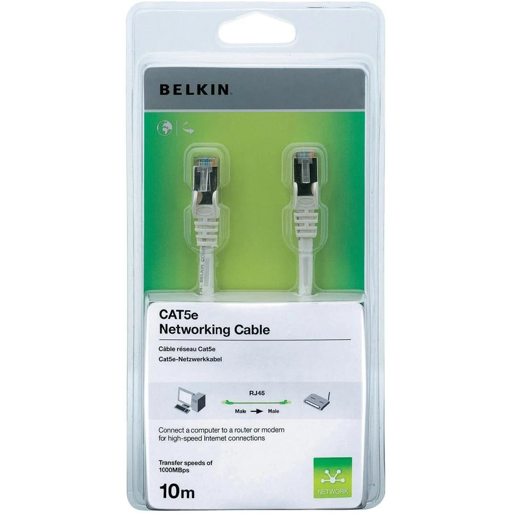 RJ45 mrežni kabel CAT 5e F/UTP [1x RJ45 utikač - 1x RJ45 utikač] bijeli zaštićen slika