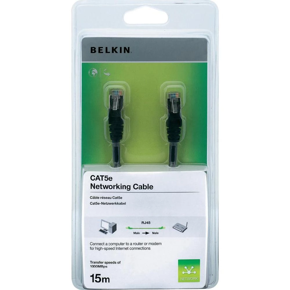 RJ45 mrežni kabel CAT 5e F/UTP [1x RJ45 utikač - 1x RJ45 utikač] crni zaštićeni slika