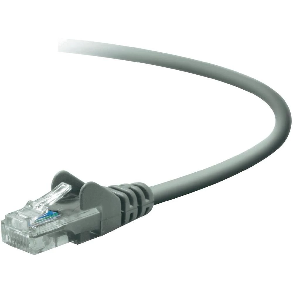 RJ45 mrežni kabel CAT 5e U/UTP [1x RJ45 utikač - 1x RJ45 utikač] 10 m sivi zašti slika