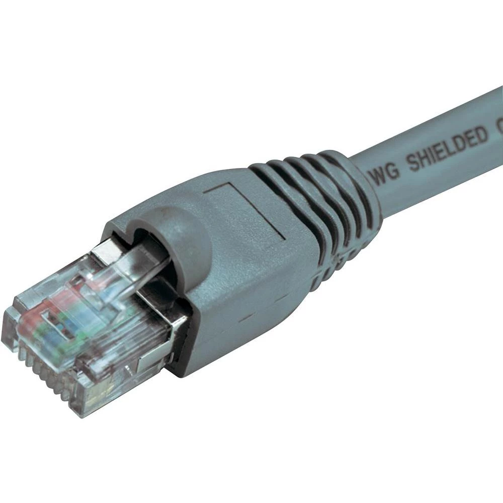 RJ45 mrežni kabel CAT 5e U/UTP [1x RJ45 utikač - 1x RJ45 utikač] 5 m sivi zaštić slika