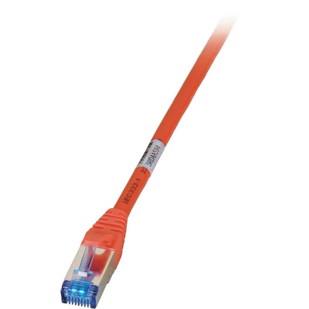 RJ45 mrežni kabel CAT 6A S/FTP [1x RJ45 utikač - 1x RJ45 utikač] 1 m crveni neza slika