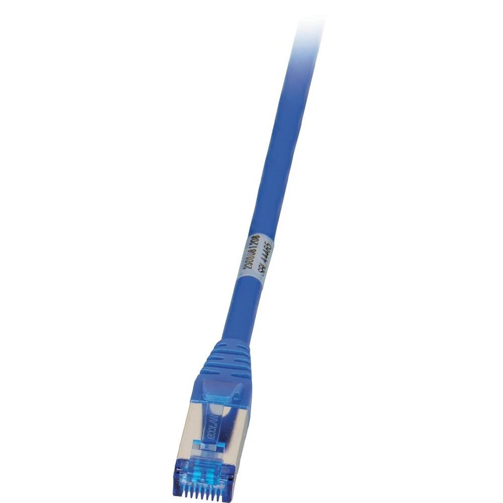 RJ45 mrežni kabel CAT 6A S/FTP [1x RJ45 utikač - 1x RJ45 utikač] 1 m plavi nezap slika