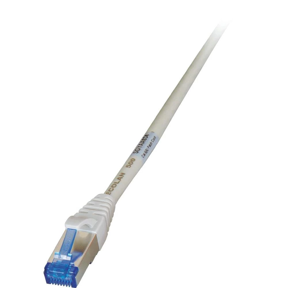 RJ45 mrežni kabel CAT 6A S/FTP [1x RJ45 utikač - 1x RJ45 utikač] 7.50 m sivi nez slika