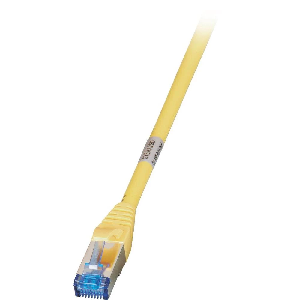 RJ45 mrežni kabel CAT 6A S/FTP [1x RJ45 utikač - 1x RJ45 utikač] 7.50 m žuti nez slika