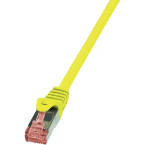 RJ45 mrežni kabel CAT 6A S/FTP [1x RJ45 utikač - 1x RJ45 utikač] 1 m žuti nezapa slika