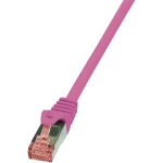 RJ45 mrežni kabel CAT 6A S/FTP [1x RJ45 utikač - 1x RJ45 utikač] 1 m ružičasti n