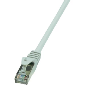RJ45 mrežni kabel CAT 6 F/UTP [1x RJ45 utikač - 1x RJ45 utikač] 0.25 m sivi zašt slika