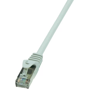 RJ45 mrežni kabel CAT 6 F/UTP [1x RJ45 utikač - 1x RJ45 utikač] 1 m sivi zaštiće slika