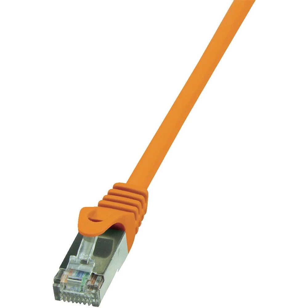 RJ45 mrežni kabel CAT 6 F/UTP [1x RJ45 utikač - 1x RJ45 utikač] 0.25 m narančast slika