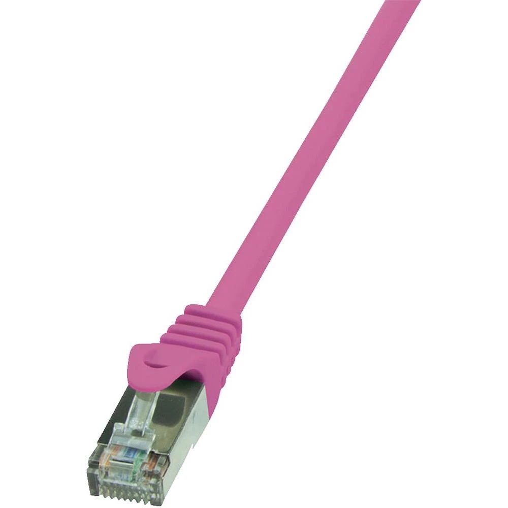 RJ45 mrežni kabel CAT 6 F/UTP [1x RJ45 utikač - 1x RJ45 utikač] 5 m ružičasti za slika
