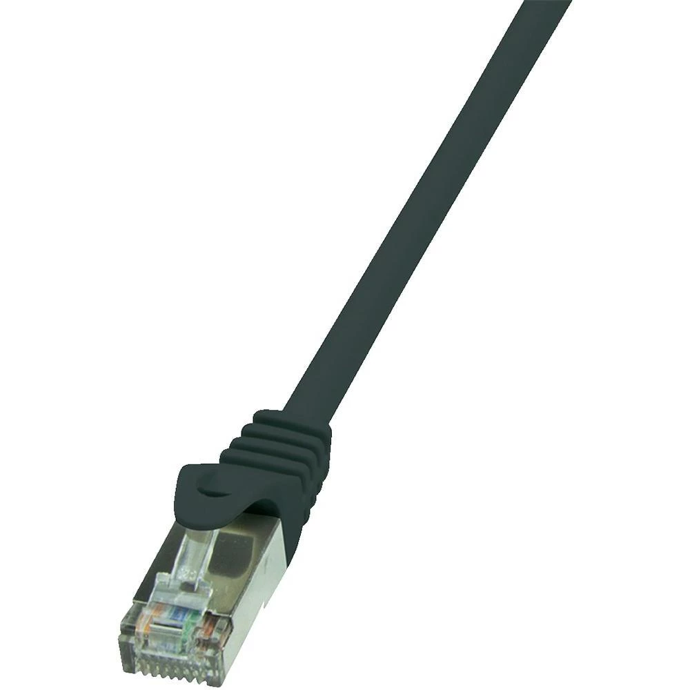 RJ45 mrežni kabel CAT 5e SF/UTP [1x RJ45 utikač - 1x RJ45 utikač] 3 m crni zašti slika