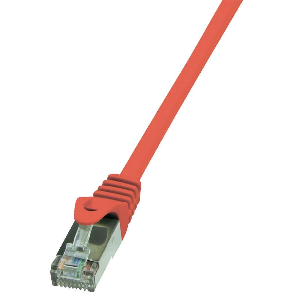 RJ45 mrežni kabel CAT 5e SF/UTP [1x RJ45 utikač - 1x RJ45 utikač] 0.25 m crveni slika