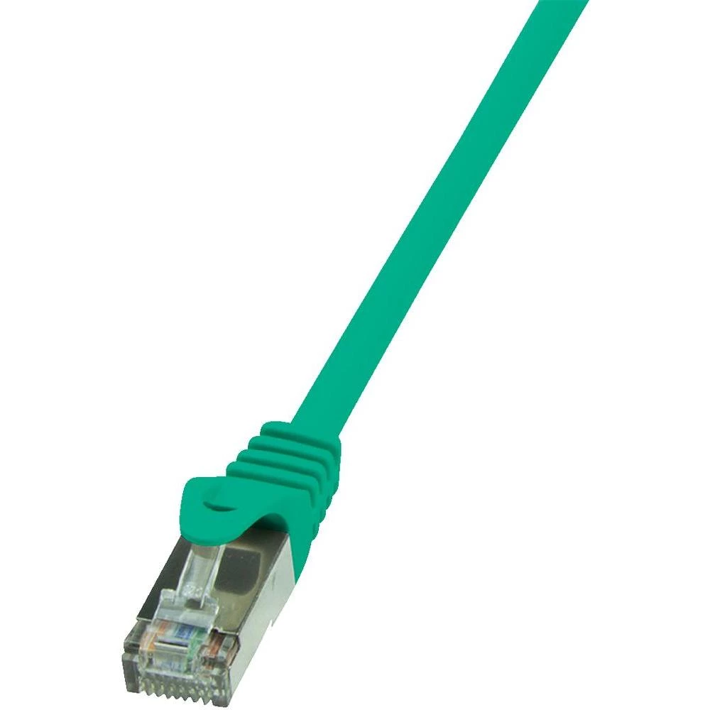 RJ45 mrežni kabel CAT 5e SF/UTP [1x RJ45 utikač - 1x RJ45 utikač] 2 m zeleni zaš slika