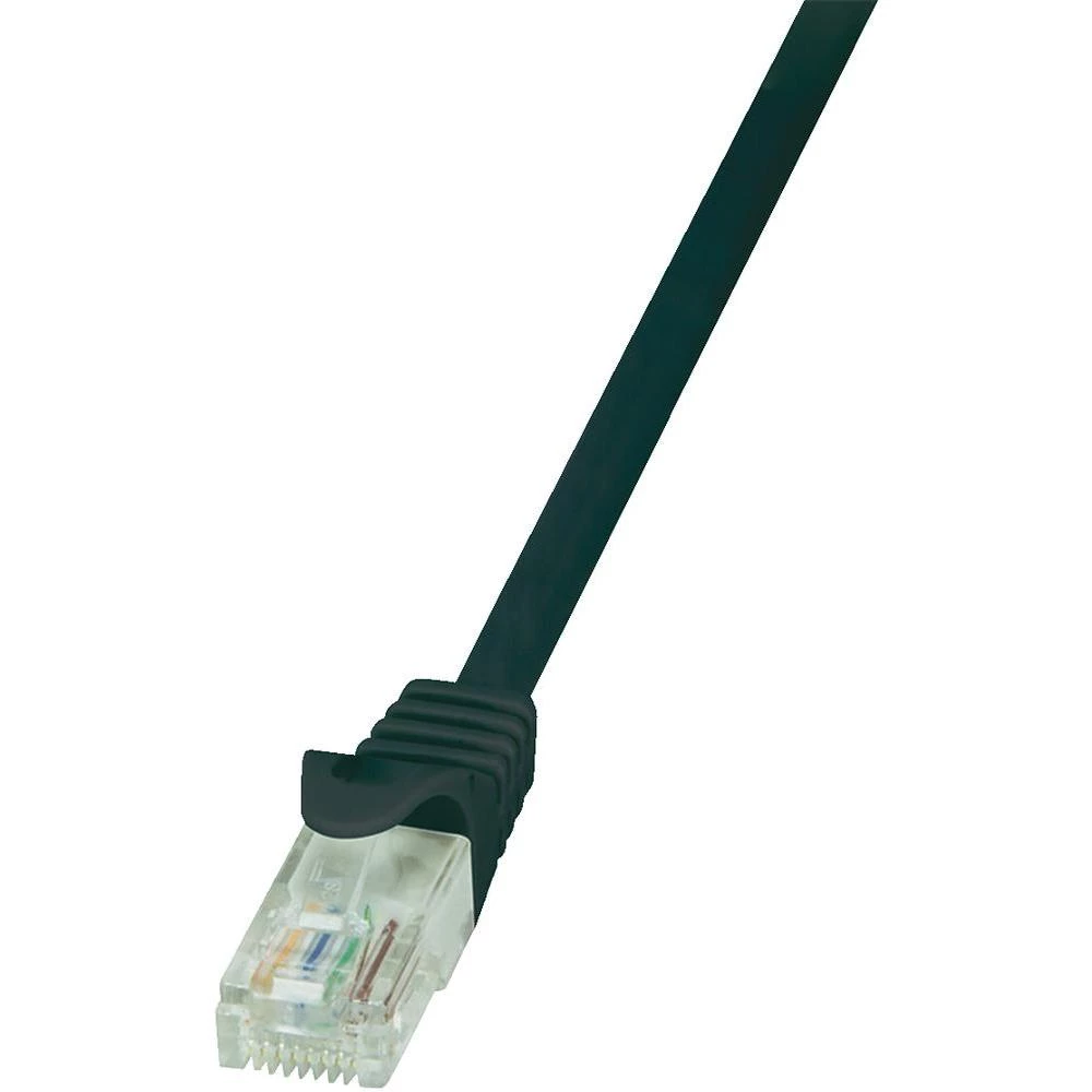 RJ45 mrežni kabel CAT 5e U/UTP [1x RJ45 utikač - 1x RJ45 utikač] 10 m crni zašti slika
