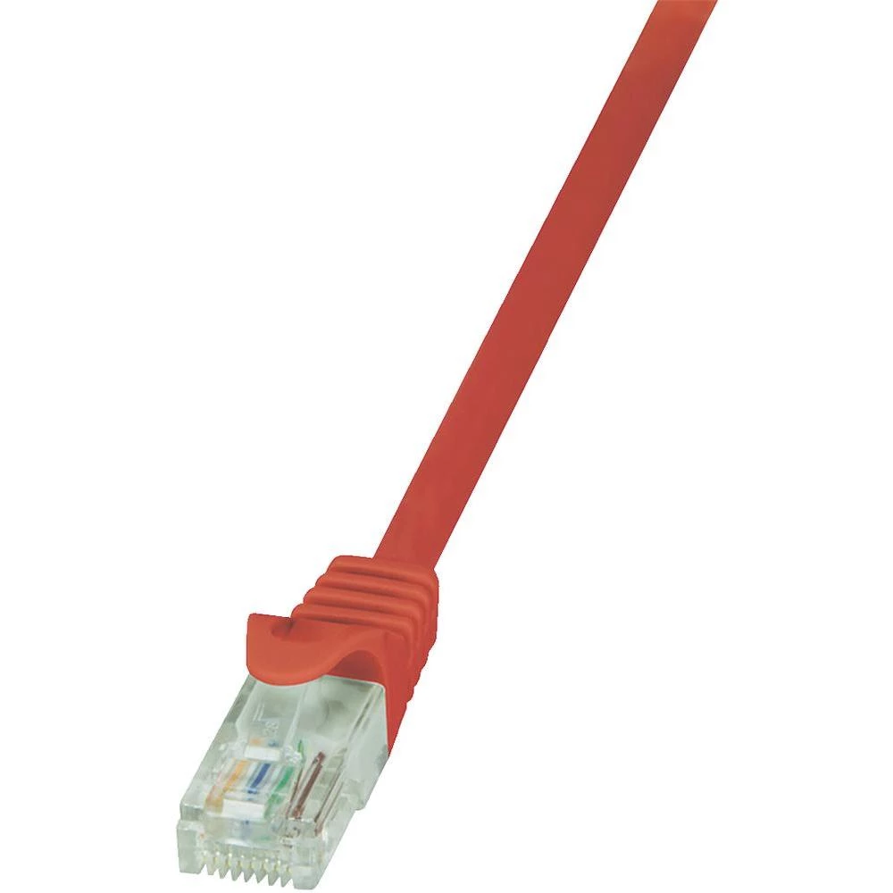 RJ45 mrežni kabel CAT 5e U/UTP [1x RJ45 utikač - 1x RJ45 utikač] 2 m crveni zašt slika