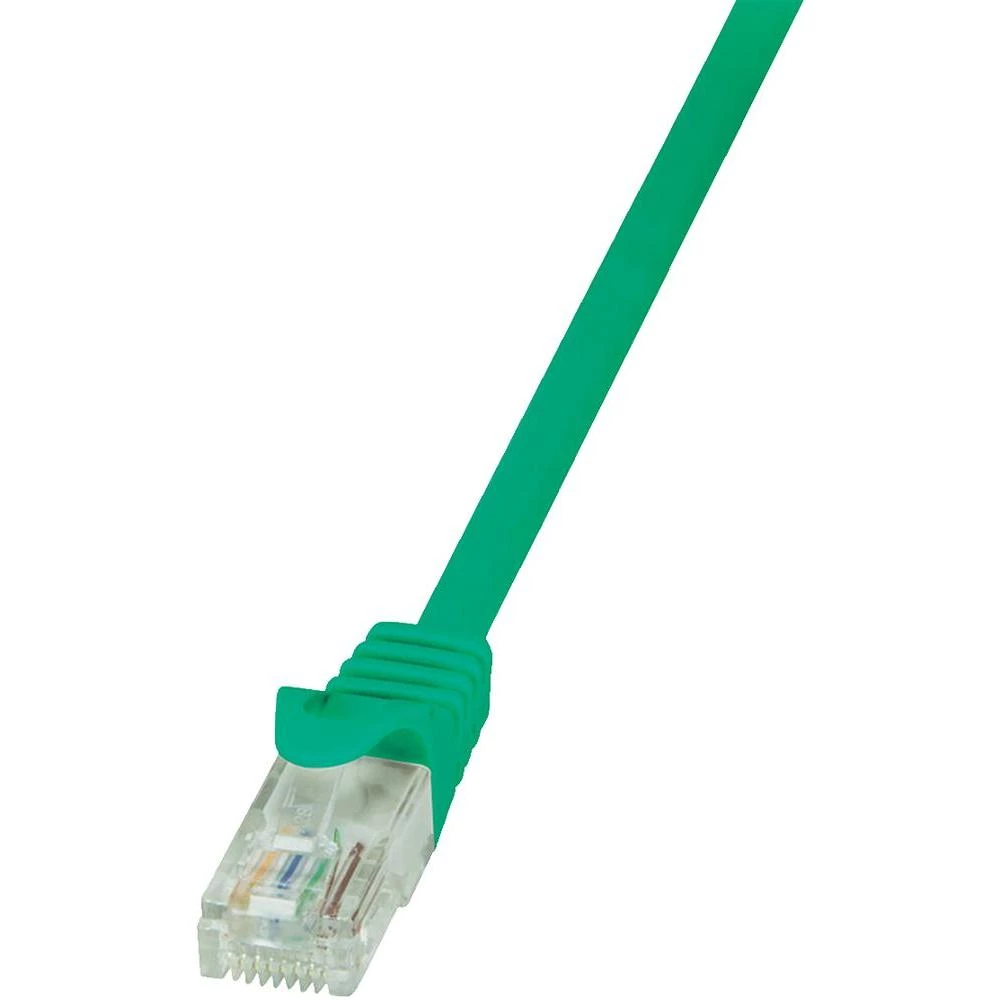 RJ45 mrežni kabel CAT 5e U/UTP [1x RJ45 utikač - 1x RJ45 utikač] 3 m zeleni zašt slika