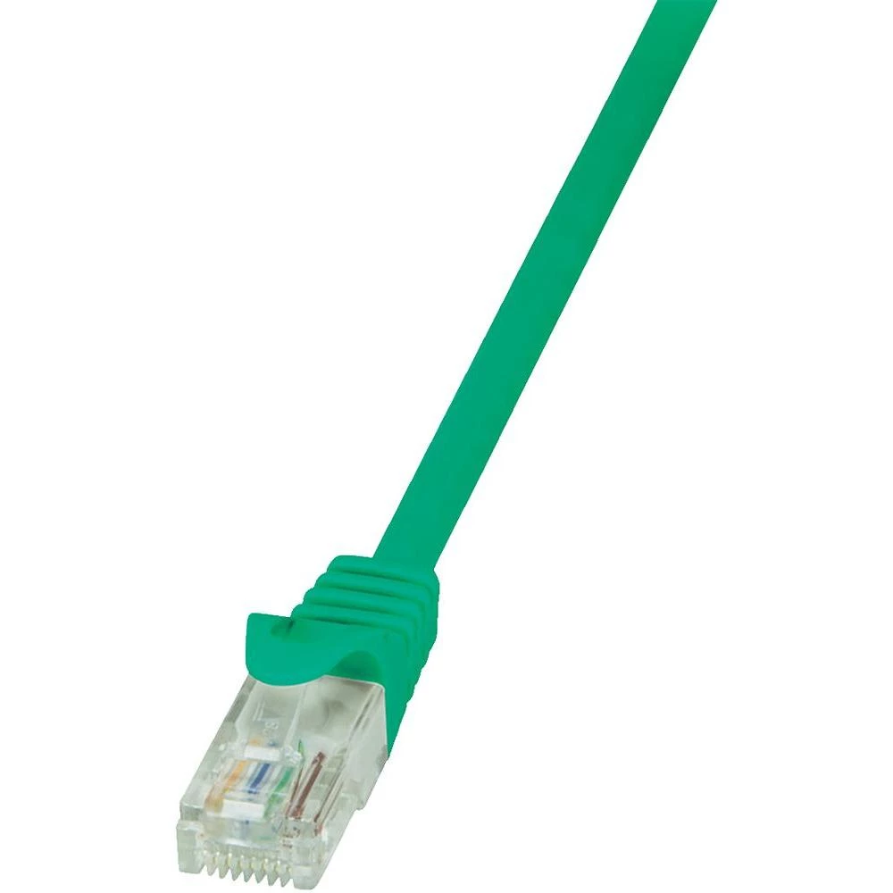 RJ45 mrežni kabel CAT 5e U/UTP [1x RJ45 utikač - 1x RJ45 utikač] 10 m zeleni zaš slika