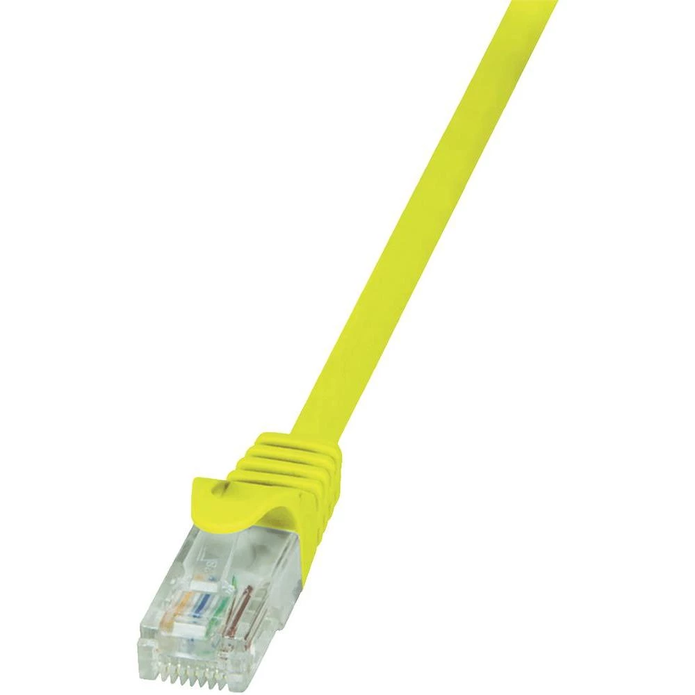 RJ45 mrežni kabel CAT 5e U/UTP [1x RJ45 utikač - 1x RJ45 utikač] 0.25 m žuti zaš slika