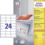 Univerzalne naljepnice Avery-Zweckform 3658 ( 64.6 mm x 33.8 mm ),bijela, trajno