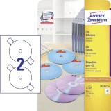 Avery Zweckform naljepnice za CD-e L7676-25, velike, 50 naljepnica, tinta, laser