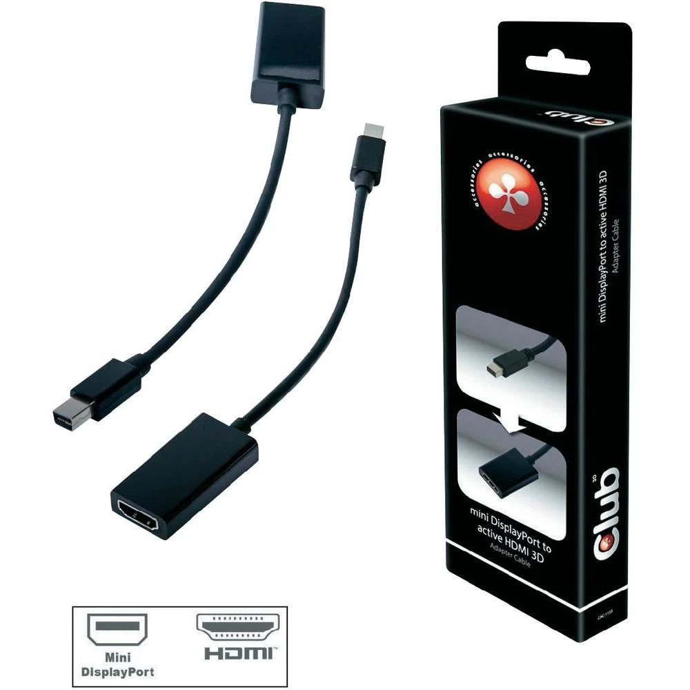 DisplayPort/HDMI adapter Club3d [1x Mini-DisplayPort-utikač <=> 1x HDMI-utičnica slika